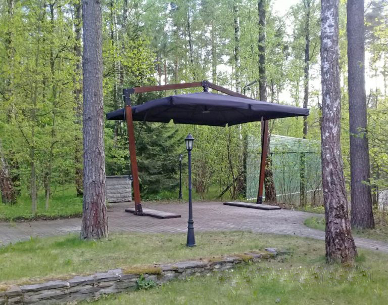 Зонт на двойной опоре 5 х 5 м.